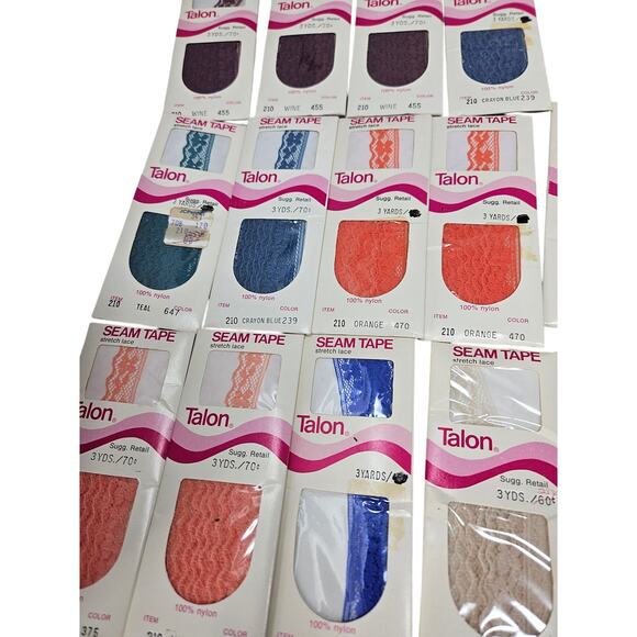 Lot of 30 Deadstock Vintage Seam Tape 3 yds Lace Sewing Tailor Dressmaking - Picture 4 of 6